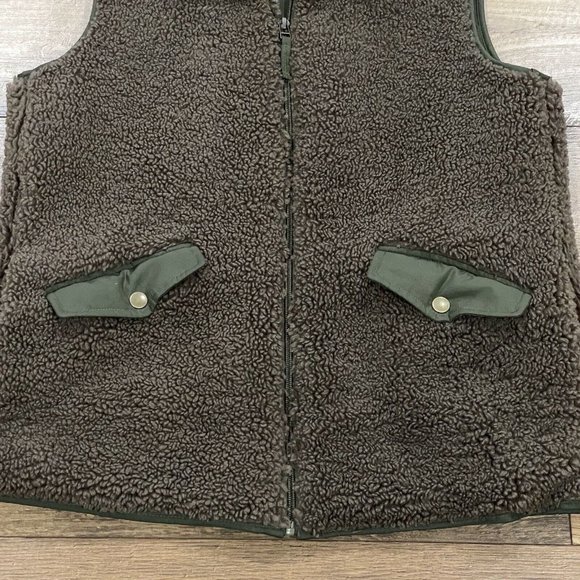 Sundance Catalog Vest Womens Small‎ Brown Sherpa Jacket Zip Pockets Bohemian - Picture 3 of 11